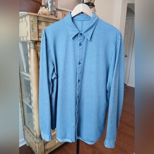 Lululemon Casual Blue Button Down Shirt